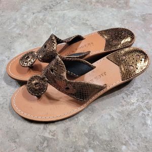 Jack Rogers - Jacks Snake Embossed Sandal Size 9 Leather